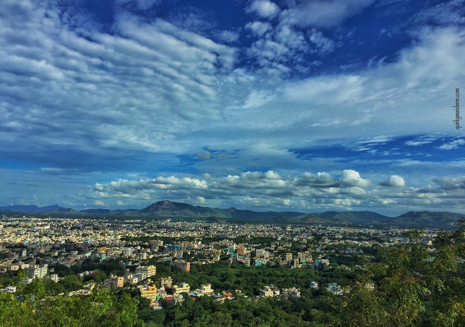 The view of the city from the top