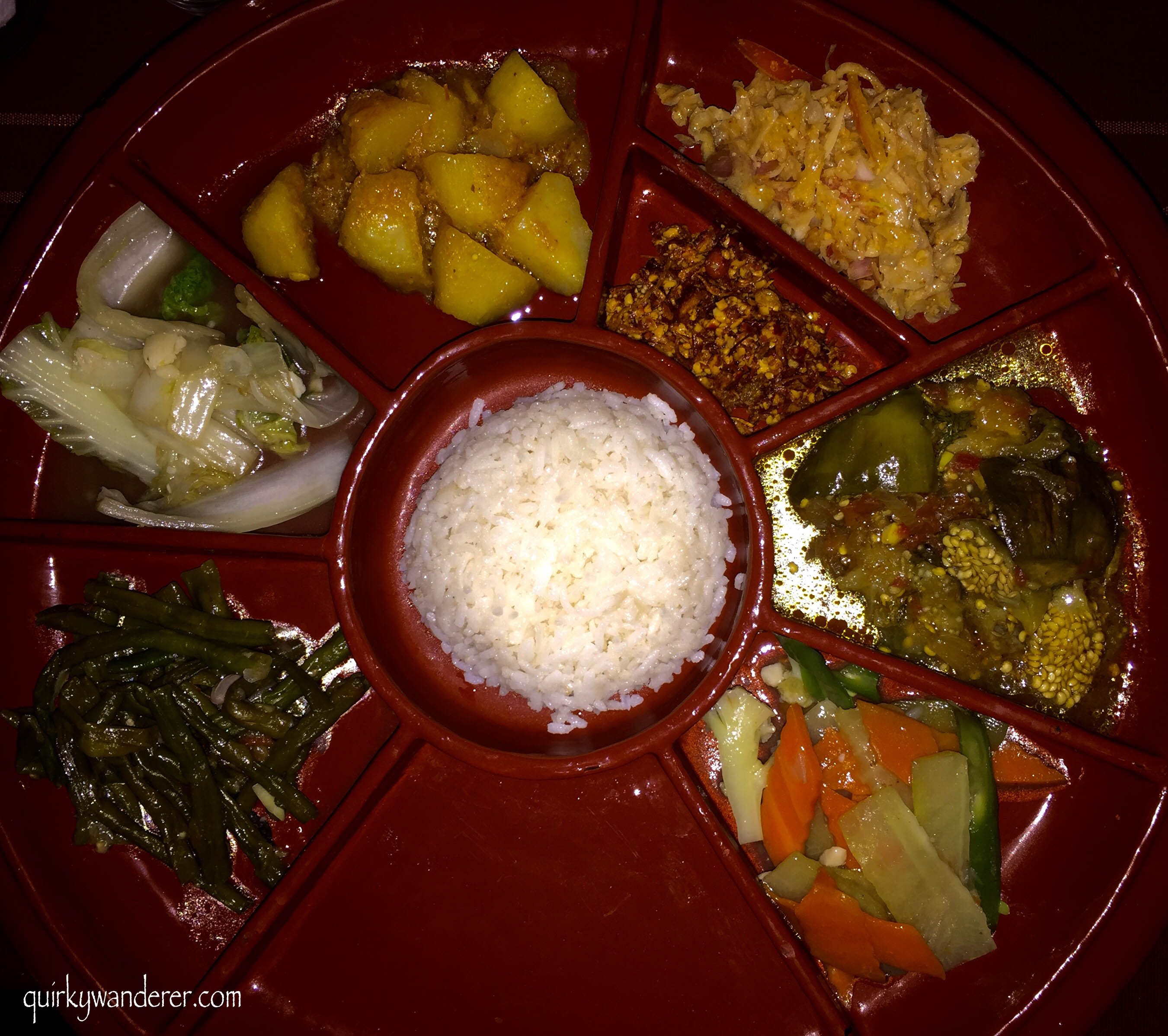 Authentic Burmese thali