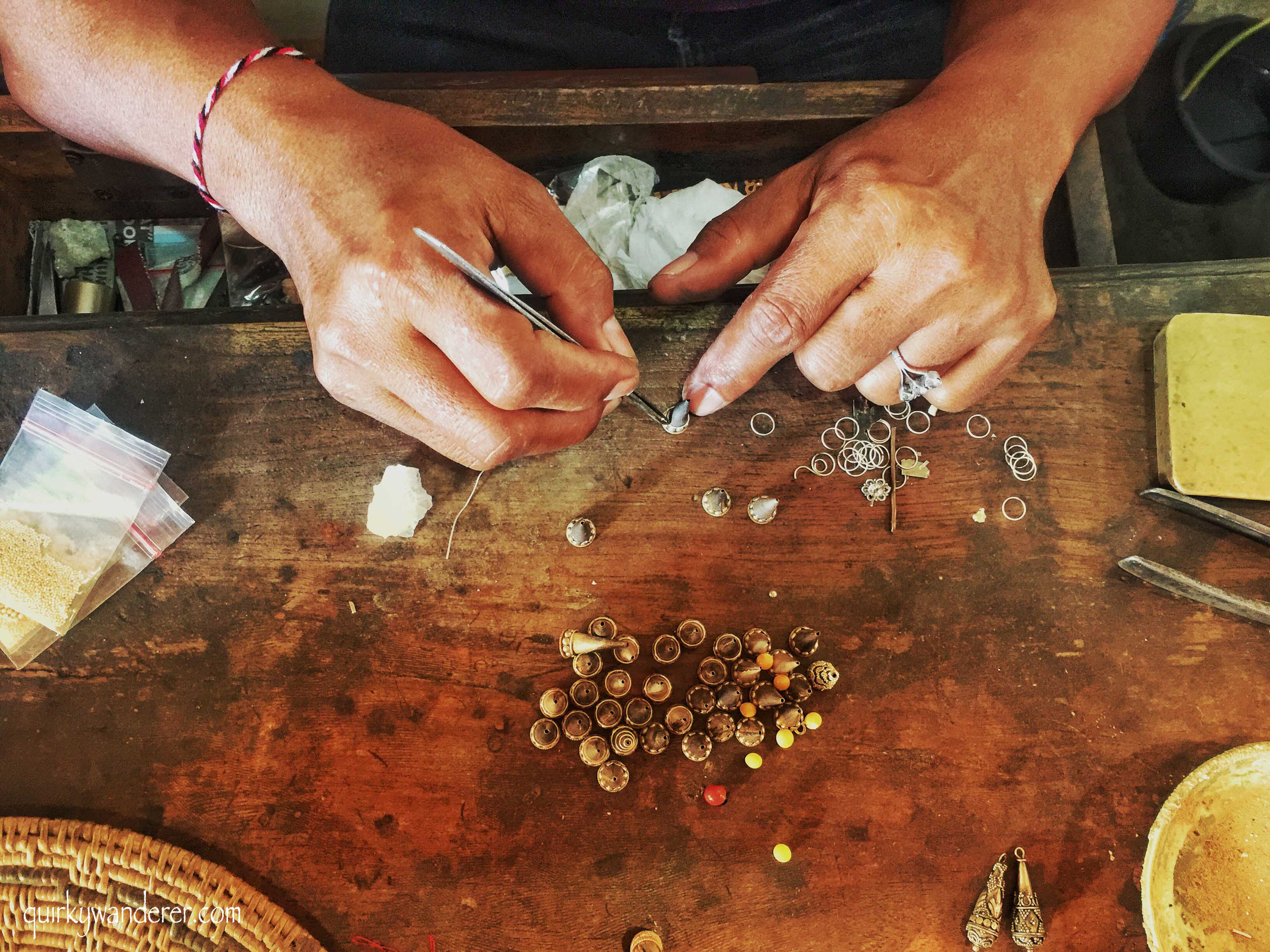 silver jewellery in Celuk , Bali