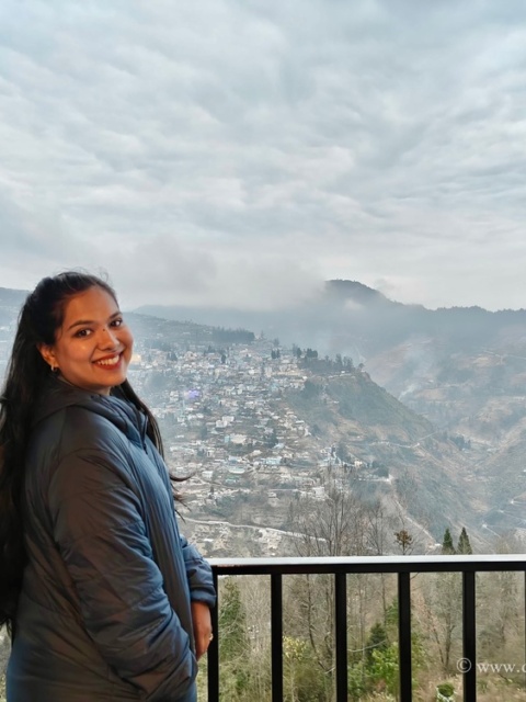 view from the balcony of my room at Bomdila embassy